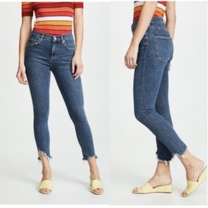 AGOLDE Sophie High Rise Skinny Crop in Discretion Size 25